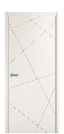 Дверь межкомнатная Твист 01 Цвет Молочный Покрытие Эмаль  Наличник L 50 Цена 39475