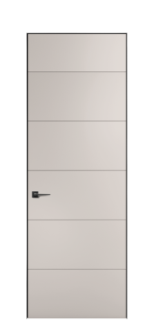 Дверь межкомнатная Линия 01 Цвет Дымчатый Покрытие Эмаль  Наличник Скрытый короб хром Цена 39450