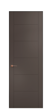 Дверь межкомнатная Линия 02 Цвет Коричневый Покрытие Эмаль  Наличник Скрытый короб хром Цена 40643