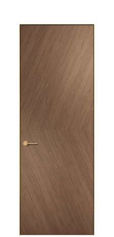 Дверь межкомнатная Юнит 03 Цвет Эспрессо 1017M Покрытие ШПОН Мультишпон Наличник  Скрытый короб золото Цена 55202