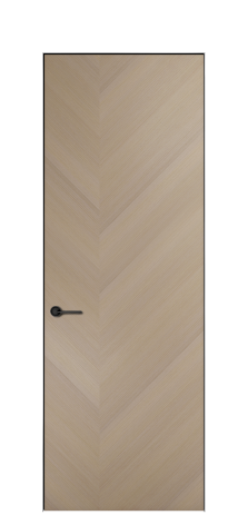 Дверь межкомнатная Юнит 05 Цвет Дюна 607S Покрытие Шпон Файн Лайн  Наличник Скрытый короб хром Цена 47950
