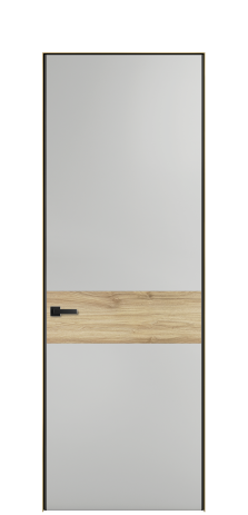Дверь межкомнатная Дуэт 11 Цвет Телегрей Покрытие ЭМАЛИ Эмаль Наличник Скрытый короб золото Цена 55213