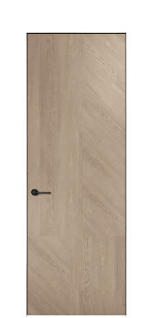 Дверь межкомнатная Юнит 11 Цвет Дуб Песочный Покрытие ШПОН Шпон натуральный Наличник Скрытый короб хром Цена 55850
