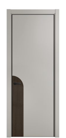 Дверь межкомнатная Дуэт 20 Цвет Серый Шелк Покрытие ЭМАЛИ Эмаль Наличник  L 75 Цена 53557